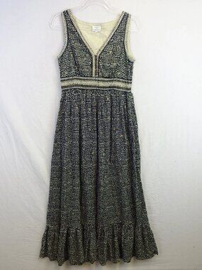 East 5th Pure Cotton Black Polka-Dot Dress